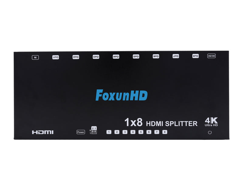 FoxunHD 1x8 HDMI Splitter - Support 4K