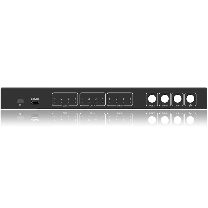 FoxunHD 4x2 HDMI Matrix - Support 4K@60HZ 4:4:4, IR, WebGui control