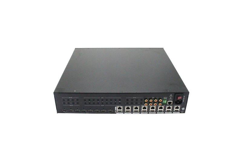 FoxunHD 8x8 HDBaseT Matrix - Support 4K@60HZ 4:4:4/Audio extraction/POC/Downscaler/Control via IR, RS232, IP, PC Tool, Control4