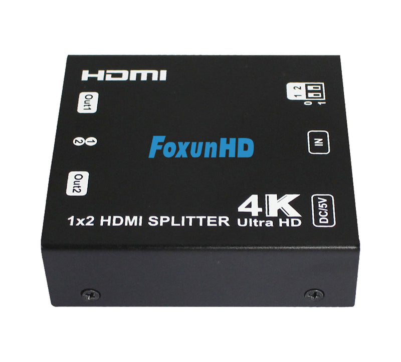 FoxunHD 1x2 HDMI Splitter - Support 4K