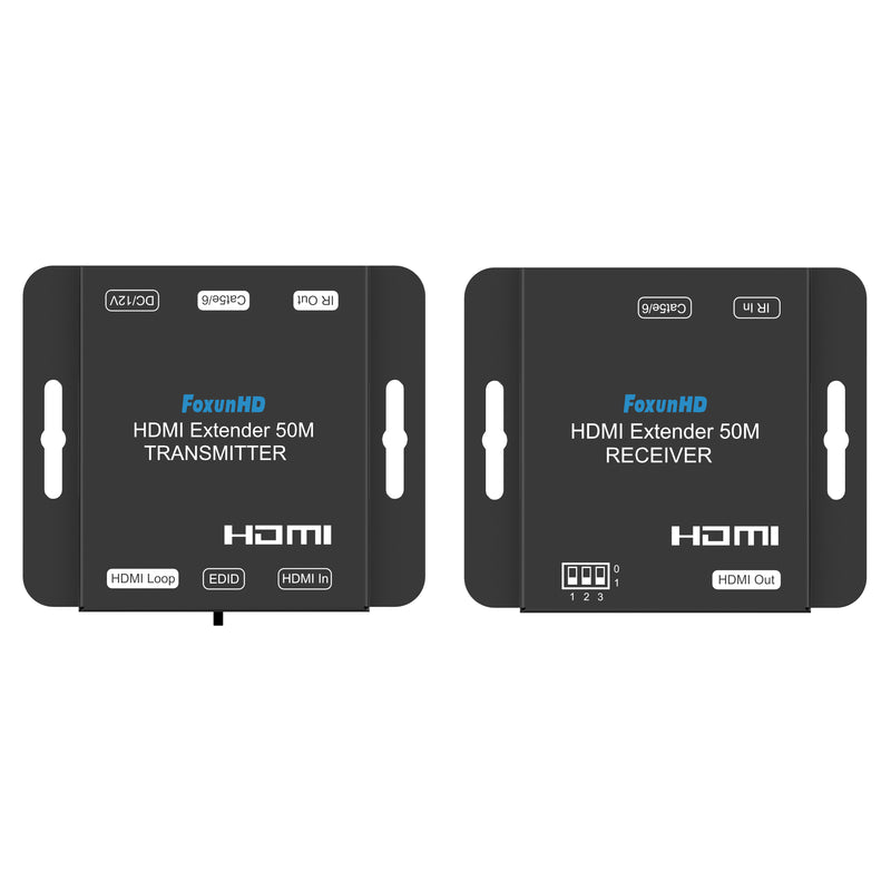 FoxunHD HDMI Extender - Support 50m(164ft)1080P/IR/POC/EDID/Loopout