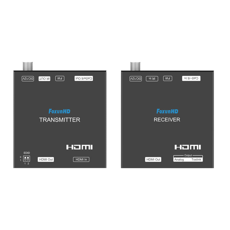FoxunHD HDMI Extender - Support 70m(230ft) 4K@60HZ 4:4:4/ IR/Audio extraction/POC/Loop out