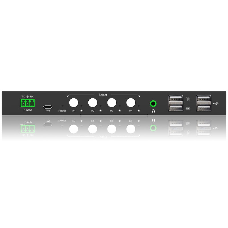 FoxunHD 4x1 HDMI KVM Switch - Support 4K@60HZ 4:4:4/Audio extraction SX-KVM401C